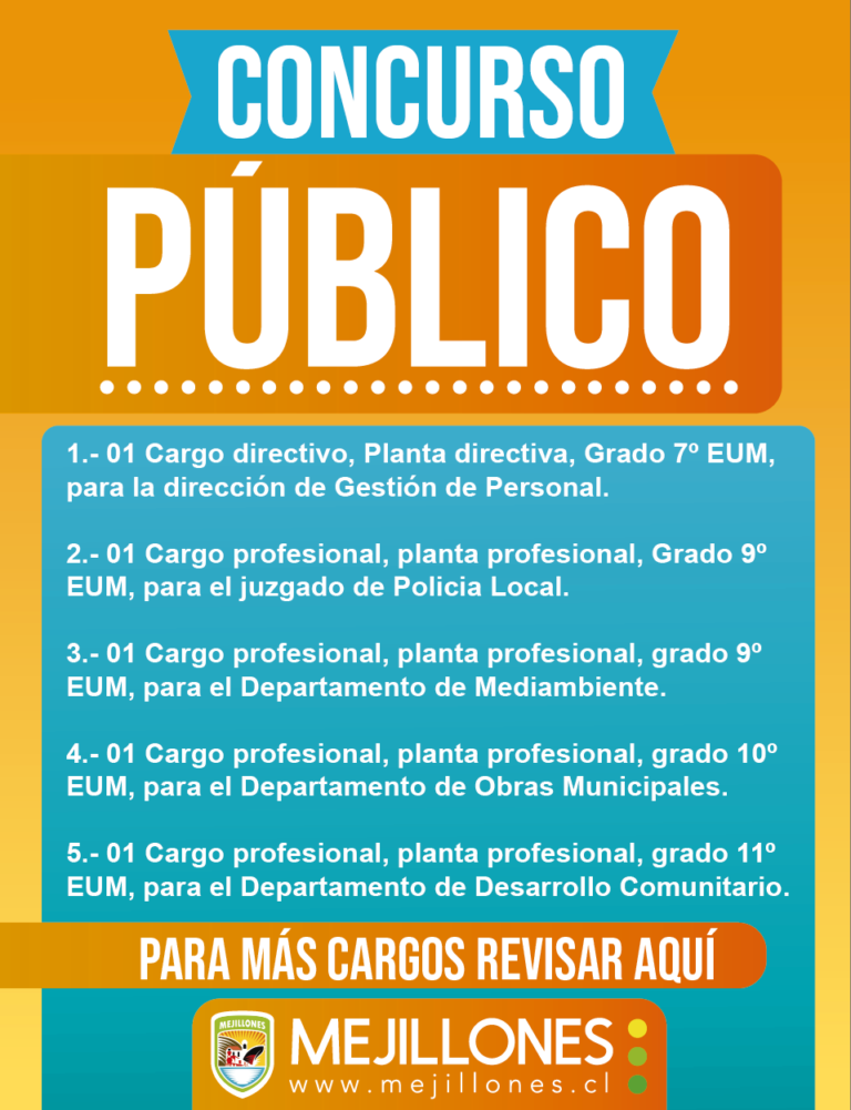 Concurso Público Planta Municipal 2021 – Mejillones